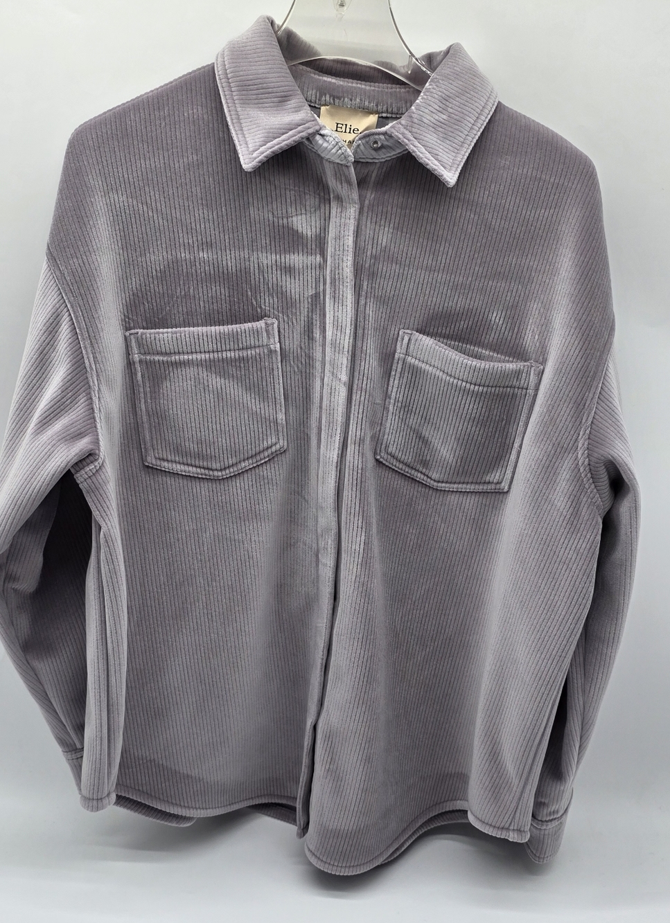Elie Tahari Lavender Corduroy Shirt Jacket. or (Shacket ) Size L.